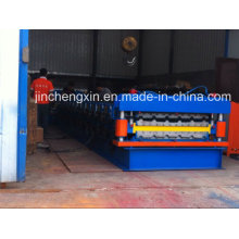China Double Profile Corrugated Metal Roofing Sheet Cold Roll Forming Machine